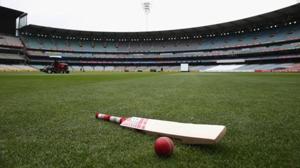 A bat and ball are seen on the turf.(Getty Images) A bat and ball are seen on the turf.(Getty Images)