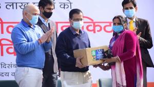 The dry ration will be provided every month from January 2021.(HT photo) The dry ration will be provided every month from January 2021.(HT photo)