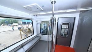 The observation lounge at the end of Vistadome coach with a large window. (Photo: @PiyushGoyal) The observation lounge at the end of Vistadome coach with a large window. (Photo: @PiyushGoyal)