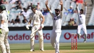 India's Ajinkya Rahane, appeals successfully for the dismissal of Australia's Cameron Green, second left, during play on day one of the Boxing Day cricket test between India and Australia at the Melbourne Cricket Ground.(AP) India's Ajinkya Rahane, appeals successfully for the dismissal of Australia's Cameron Green, second left, during play on day one of the Boxing Day cricket test between India and Australia at the Melbourne Cricket Ground.(AP)