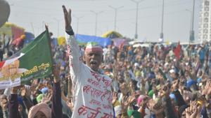 Farmers protesting against new farm laws near Ghazipur (Delhi-UP border) in New Delhi.(Sakib Ali /HT Photo) Farmers protesting against new farm laws near Ghazipur (Delhi-UP border) in New Delhi.(Sakib Ali /HT Photo)