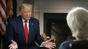 In this image provided by CBSNews/60 MINUTES, President Donald Trump speaks during an interview conducted by Lesley Stahl in the White House, Tuesday, Oct. 20, 2020. (CBSNews/60 MINUTES via AP, File) In this image provided by CBSNews/60 MINUTES, President Donald Trump speaks during an interview conducted by Lesley Stahl in the White House, Tuesday, Oct. 20, 2020. (CBSNews/60 MINUTES via AP, File)