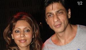 Shah Rukh Khan poses with wife Gauri Khan. Shah Rukh Khan poses with wife Gauri Khan.