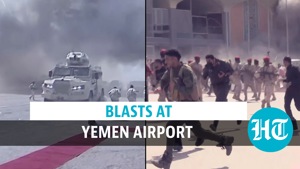 <p>Over 20 people were killed in blasts at Yemen's Aden airport on Wednesday. People were seen running at the runway following the blasts. Explosion happened moments after a newly-formed cabinet landed. Thick smoke was seen at the airport terminal. More than 50 people were wounded in the blast, as per reports. All government ministers were reported to be unharmed. Another blast was later reported close to a palace in the city. Yemeni prime minister condemned the attack calling it 'cowardly'. He said, “”This treacherous, cowardly and terrorist attack, places the government at the heart of its responsibilities, which is the task of ending the coup, restoring the state, spreading stability and the recovery of our country.” Watch the full video for more.</p> <p>Over 20 people were killed in blasts at Yemen's Aden airport on Wednesday. People were seen running at the runway following the blasts. Explosion happened moments after a newly-formed cabinet landed. Thick smoke was seen at the airport terminal. More than 50 people were wounded in the blast, as per reports. All government ministers were reported to be unharmed. Another blast was later reported close to a palace in the city. Yemeni prime minister condemned the attack calling it 'cowardly'. He said, “”This treacherous, cowardly and terrorist attack, places the government at the heart of its responsibilities, which is the task of ending the coup, restoring the state, spreading stability and the recovery of our country.” Watch the full video for more.</p>