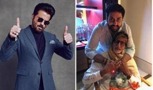 Anil Kapoor joked about getting hand-me-down scripts from Amitabh Bachchan and Abhishek Bachchan. Anil Kapoor joked about getting hand-me-down scripts from Amitabh Bachchan and Abhishek Bachchan.