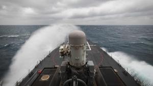 In this photo provided by the US Navy, the guided-missile destroyer USS John S. McCain conducts routine underway operations in support of stability and security for a free and open Indo-Pacific, at the Taiwan Strait, Wednesday, Dec. 30, 2020.(AP) In this photo provided by the US Navy, the guided-missile destroyer USS John S. McCain conducts routine underway operations in support of stability and security for a free and open Indo-Pacific, at the Taiwan Strait, Wednesday, Dec. 30, 2020.(AP)