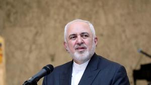 Iran's Foreign Minister Mohammad Javad Zarif speaks to mediapersons.(via REUTERS) Iran's Foreign Minister Mohammad Javad Zarif speaks to mediapersons.(via REUTERS)