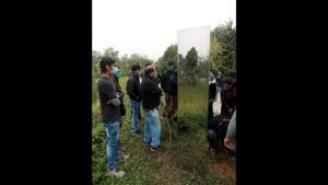 People look at a 'mysterious' monolith at Symphony Forest Park, in Ahmedabad.(PTI) People look at a 'mysterious' monolith at Symphony Forest Park, in Ahmedabad.(PTI)