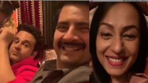 Krushna Abhishek partied with wife Kashmera Shah and friends Nisha Rawal and Karan Mehra. Krushna Abhishek partied with wife Kashmera Shah and friends Nisha Rawal and Karan Mehra.