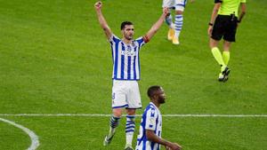Mikel Merino of Real Sociedad celebrates.(Getty Images) Mikel Merino of Real Sociedad celebrates.(Getty Images)