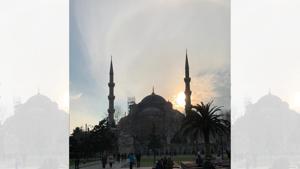 The Sultanahmet area of Istanbul and the Blue Mosque abuzz at sunset The Sultanahmet area of Istanbul and the Blue Mosque abuzz at sunset