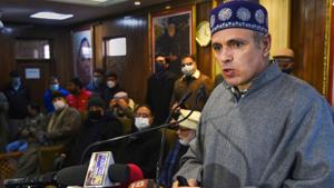 Omar Abdullah said that the coronavirus has been “far too disruptive” and would be willing for vaccinations if it would restore normalcy.(PTI) Omar Abdullah said that the coronavirus has been “far too disruptive” and would be willing for vaccinations if it would restore normalcy.(PTI)