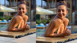 Malaika Arora has shared a new pool picture. Malaika Arora has shared a new pool picture.