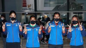 Indian women’s hockey team leaves for Argentina tour(Hockey India/Twitter) Indian women’s hockey team leaves for Argentina tour(Hockey India/Twitter)