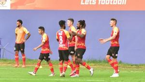 East Bengal players celebrate(Twitter/SC East Bengal) East Bengal players celebrate(Twitter/SC East Bengal)