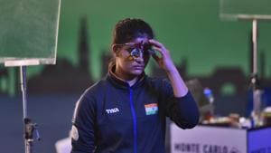 Indian shooter Manu Bhaker(Burhaan Kinu/HT PHOTO) Indian shooter Manu Bhaker(Burhaan Kinu/HT PHOTO)
