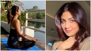 Shilpa Shetty does breathing exercise in Goa(Instagram/theshilpashetty) Shilpa Shetty does breathing exercise in Goa(Instagram/theshilpashetty)
