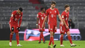 Bayern Munich players react after losing 0-2.(Getty Images) Bayern Munich players react after losing 0-2.(Getty Images)