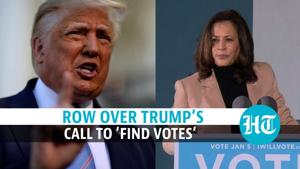 <p>A massive controversy has broken out after President Donald Trump pressured Georgia's top election official, a fellow Republican, in an extraordinary phone conversation to 'find enough votes' to overturn Joe Biden's victory in the state. The call is the latest move in Trump's two-month effort insisting that his loss to Democratic President-elect Joe Biden in the November 3 election was the result of widespread voter fraud, an allegations he has failed to provide any evidence for. Vice President-elect Kamala Harris lashed out at the President calling a brazen abuse of power. 'Have you all heard about that recorded conversation? Well, it was yes, certainly the voice of desperation. Most certainly that and it was a bald faced, bold abuse of power by the President of the United States,' Kamala Harris said. Biden had won the traditionally conservative state by fewer than 12,000 votes in the recent elections. Watch the full video for all the details.</p> <p>A massive controversy has broken out after President Donald Trump pressured Georgia's top election official, a fellow Republican, in an extraordinary phone conversation to 'find enough votes' to overturn Joe Biden's victory in the state. The call is the latest move in Trump's two-month effort insisting that his loss to Democratic President-elect Joe Biden in the November 3 election was the result of widespread voter fraud, an allegations he has failed to provide any evidence for. Vice President-elect Kamala Harris lashed out at the President calling a brazen abuse of power. 'Have you all heard about that recorded conversation? Well, it was yes, certainly the voice of desperation. Most certainly that and it was a bald faced, bold abuse of power by the President of the United States,' Kamala Harris said. Biden had won the traditionally conservative state by fewer than 12,000 votes in the recent elections. Watch the full video for all the details.</p>
