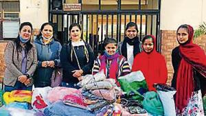 AKSIPS-123 children donated woollen clothes, shoes, and pairs of socks to provide warmth to the underprivileged section of the society.(HT) AKSIPS-123 children donated woollen clothes, shoes, and pairs of socks to provide warmth to the underprivileged section of the society.(HT)
