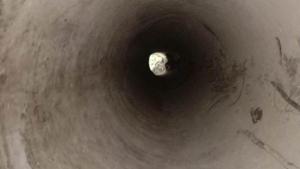 A portion of the hume pipe found underneath the fencing on the Indo-Bangla border in Assam’s Karimganj district.(Photo: BSF) A portion of the hume pipe found underneath the fencing on the Indo-Bangla border in Assam’s Karimganj district.(Photo: BSF)