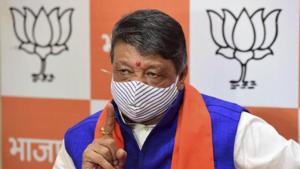 Vijayvargiya on that day had said the chief minister’s sudden visit to the village was nothing but a “drama”. His alleged misogynistic tweet was posted on the next day.(PTI) Vijayvargiya on that day had said the chief minister’s sudden visit to the village was nothing but a “drama”. His alleged misogynistic tweet was posted on the next day.(PTI)