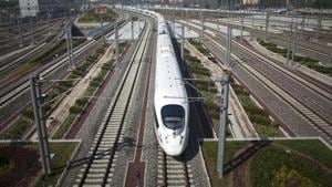 The train, built by Hyundai Rotem Co, only produces some 70% of the emissions produced by diesel-powered trains, which generated 235,000 tonnes of emissions in 2019, according to state-run Korail Railroad Corp.(AP representative image) The train, built by Hyundai Rotem Co, only produces some 70% of the emissions produced by diesel-powered trains, which generated 235,000 tonnes of emissions in 2019, according to state-run Korail Railroad Corp.(AP representative image)