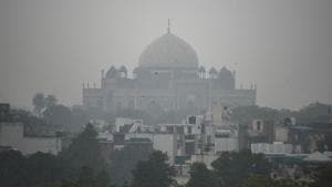 A view of Humayun's Tomb after morning rain in New Delhi, India, on Sunday, January 3, 2021.(Amal KS/HT PHOTO) A view of Humayun's Tomb after morning rain in New Delhi, India, on Sunday, January 3, 2021.(Amal KS/HT PHOTO)