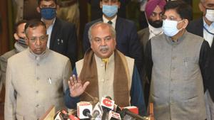 Union Agriculture Minister Narendra Tomar.(Vipin Kumar/HT PHOTO) Union Agriculture Minister Narendra Tomar.(Vipin Kumar/HT PHOTO)
