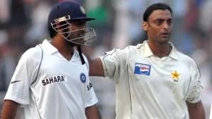 Photo of former Indian captain MS Dhoni and former Pakistan pacer Shoaib Akhtar(Twitter) Photo of former Indian captain MS Dhoni and former Pakistan pacer Shoaib Akhtar(Twitter)