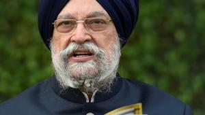 Union Civil Aviation Minister Hardeep Singh Puri attacked the opposition for criticising Centre’s vaccine drive and SC judgement allowing the redevelopment on Central Vista.(PTI) Union Civil Aviation Minister Hardeep Singh Puri attacked the opposition for criticising Centre’s vaccine drive and SC judgement allowing the redevelopment on Central Vista.(PTI)