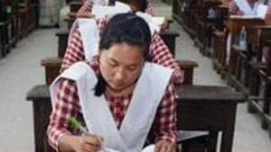 File photo: School girls appear for an examination.(PTI) File photo: School girls appear for an examination.(PTI)