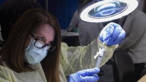 Governments across the EU face growing questions over the slow pace of their vaccine rollouts, and shots from other drugmakers such as AstraZeneca Plc won’t be available for weeks at the earliest.(AP file photo) Governments across the EU face growing questions over the slow pace of their vaccine rollouts, and shots from other drugmakers such as AstraZeneca Plc won’t be available for weeks at the earliest.(AP file photo)