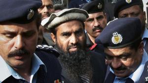 Lakhvi, one of the alleged masterminds of the Mumbai attacks, was arrested by Pakistani authorities on January 2 on charges of involvement in terror financing, almost five years after he was freed on bail.(AP FILE PHOTO.) Lakhvi, one of the alleged masterminds of the Mumbai attacks, was arrested by Pakistani authorities on January 2 on charges of involvement in terror financing, almost five years after he was freed on bail.(AP FILE PHOTO.)