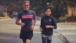 Milind and Ankita redefine fitness-couple goals in this video of their 70km long run(Instagram/milindrunning) Milind and Ankita redefine fitness-couple goals in this video of their 70km long run(Instagram/milindrunning)