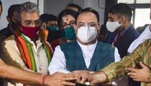 JP Nadda will attend political programmes in the Katwa area of East Burdwan district, located about 145 km to the south-west of Kolkata.(PTI PHOTO.) JP Nadda will attend political programmes in the Katwa area of East Burdwan district, located about 145 km to the south-west of Kolkata.(PTI PHOTO.)