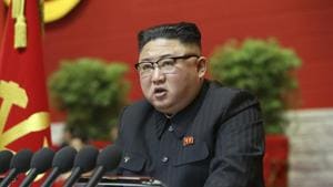 North Korean leader Kim Jong Un attends a ruling party congress in Pyongyang, North Korea on Tuesday.(AP Photo) North Korean leader Kim Jong Un attends a ruling party congress in Pyongyang, North Korea on Tuesday.(AP Photo)
