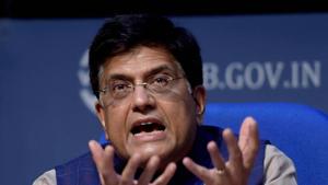 Goyal, along with Union agriculture minister Narendra Singh Tomar and Union minister of state for commerce and industry Som Parkash, has been representing the government over the negotiations regarding the new farm reforms.(PTI Photo) Goyal, along with Union agriculture minister Narendra Singh Tomar and Union minister of state for commerce and industry Som Parkash, has been representing the government over the negotiations regarding the new farm reforms.(PTI Photo)