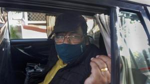 Tapan Mishra, Senior Advisor of Indian Space Research Organization (ISRO), leaves his residence, in Ahmedabad, Wednesday, Jan. 06, 2021. Mishra alleged he was poisoned with arsenic trioxide on May 23, 2017, during a promotion interview at ISRO headquarters in Bengaluru.(PTI) Tapan Mishra, Senior Advisor of Indian Space Research Organization (ISRO), leaves his residence, in Ahmedabad, Wednesday, Jan. 06, 2021. Mishra alleged he was poisoned with arsenic trioxide on May 23, 2017, during a promotion interview at ISRO headquarters in Bengaluru.(PTI)
