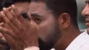 Mohammed Siraj got emotional during the national anthem(Screenshot) Mohammed Siraj got emotional during the national anthem(Screenshot)