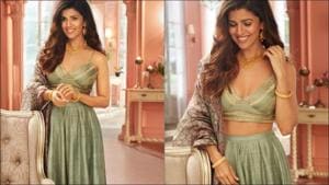 Nimrat Kaur looks breathtaking beautiful in Rs 45k mint silk Banarasi lehenga(Instagram/ekayabanaras/nimratofficial) Nimrat Kaur looks breathtaking beautiful in Rs 45k mint silk Banarasi lehenga(Instagram/ekayabanaras/nimratofficial)