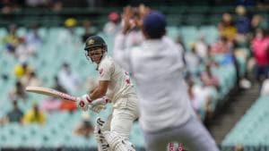 Australia's David Warner, left, watches as he hits the ball to India's Cheteshwar Pujara to be out caught for five runs during play on day one of the third cricket test between India and Australia at the Sydney Cricket Ground, Sydney, Australia, Thursday, Jan. 7, 2021.(AP) Australia's David Warner, left, watches as he hits the ball to India's Cheteshwar Pujara to be out caught for five runs during play on day one of the third cricket test between India and Australia at the Sydney Cricket Ground, Sydney, Australia, Thursday, Jan. 7, 2021.(AP)