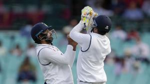 India's Rishabh Pant, left, and Hanuma Vihari collide as they go for a catch during play on day one of the third cricket test between India and Australia at the Sydney Cricket Ground, Sydney, Australia, Thursday, Jan. 7, 2021. (AP Photo/Rick Rycroft)(AP) India's Rishabh Pant, left, and Hanuma Vihari collide as they go for a catch during play on day one of the third cricket test between India and Australia at the Sydney Cricket Ground, Sydney, Australia, Thursday, Jan. 7, 2021. (AP Photo/Rick Rycroft)(AP)