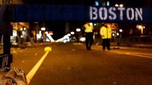 A piece of debris rests against a police barricade near the scene of a twin bombing at the Boston Marathon in Boston.(AFP file photo) A piece of debris rests against a police barricade near the scene of a twin bombing at the Boston Marathon in Boston.(AFP file photo)