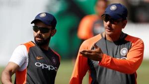 India head coach Ravi Shastri and Virat Kohli during nets(Action Images via Reuters) India head coach Ravi Shastri and Virat Kohli during nets(Action Images via Reuters)