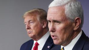 A file photo of US President Donald Trump with vice-president Mike Pence in Washington, DC.(AFP/FILE) A file photo of US President Donald Trump with vice-president Mike Pence in Washington, DC.(AFP/FILE)