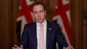 Britain's health secretary Matt Hancock, speaks at a news conference.(Reuters) Britain's health secretary Matt Hancock, speaks at a news conference.(Reuters)