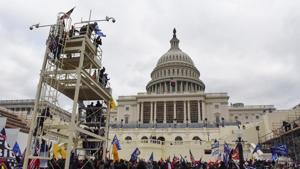 Supporters of US President Donald Trump gather in front of the Capitol Building in Washington.(REUTERS) Supporters of US President Donald Trump gather in front of the Capitol Building in Washington.(REUTERS)