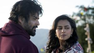 Maara movie review: R Madhavan and Shraddha Srinath in a still from the new Amazon film.