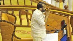 File photo: Kerala assembly Speaker P Sreeramakrishnan.(@cpimspeak/Twitter) File photo: Kerala assembly Speaker P Sreeramakrishnan.(@cpimspeak/Twitter)